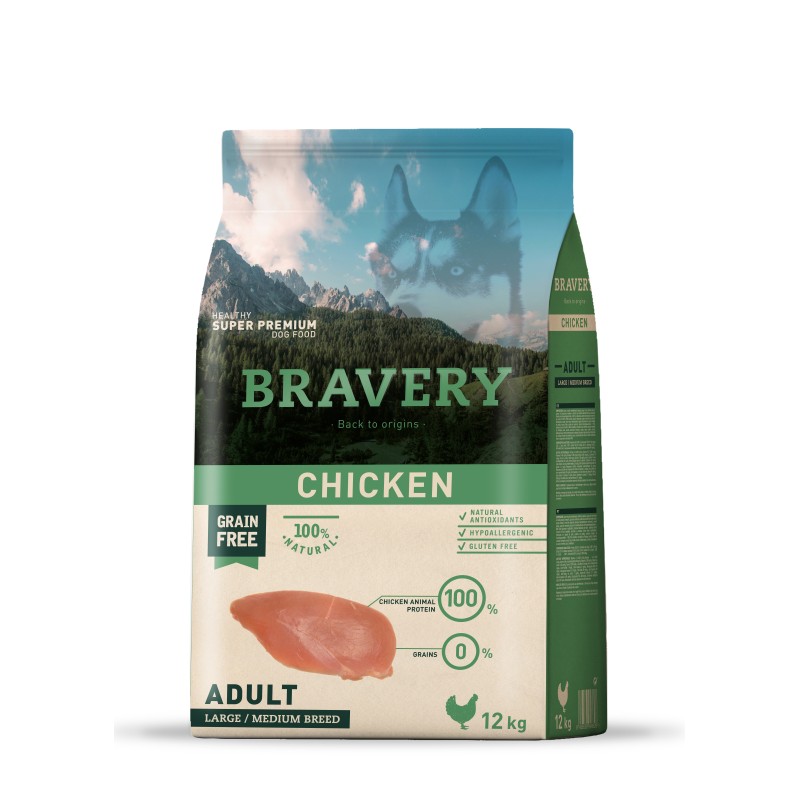 BRAVERY ADULT POULET 12 Kg