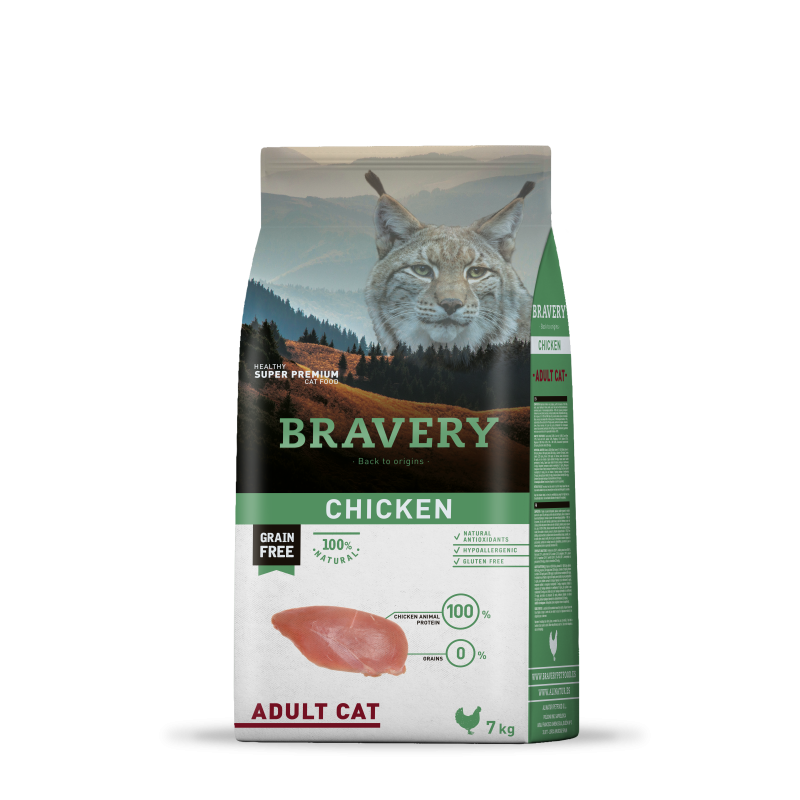 Bravery poulet sans céréales Adulte 7 Kg