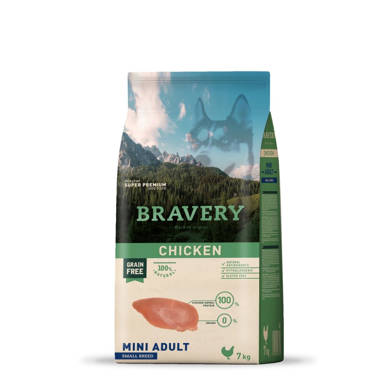 BRAVERY MINI ADULT POULET 7 Kg